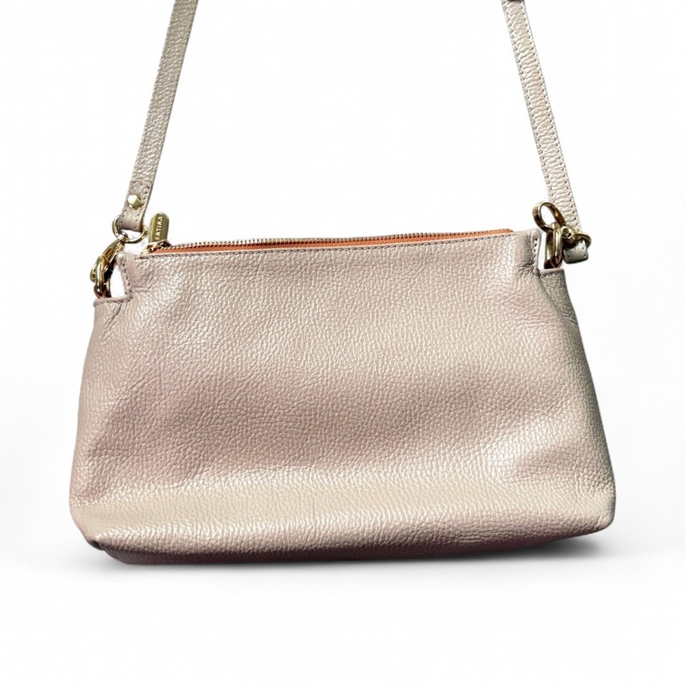 VALENTINA PEBBLED LEATHER NUDE CROSSBODY SHOULDER EOMMEAN BAG